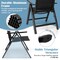 Costway 1/2/4 PCS Patio Folding Chair Outdoor Chairs with Padded Seat, Adjustable Backrest Black